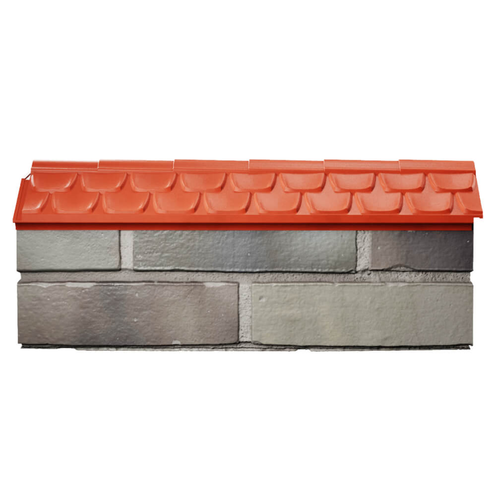 Парапет Zking Эльбрус Красный с посадкой на 0.5 кирпича (130мм) в Истре фото