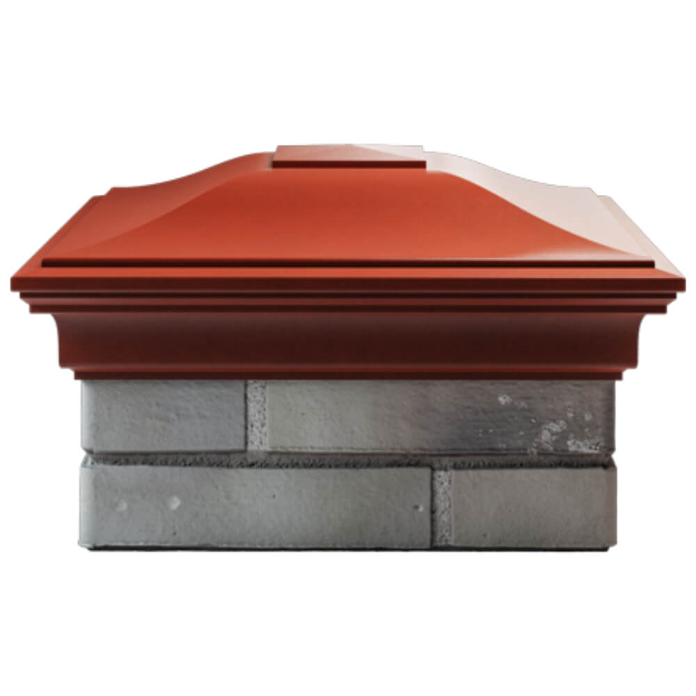 Колпак Zking Монблан Красный на столб 1.5х1.5 кирпича (385х385мм) Истра фото