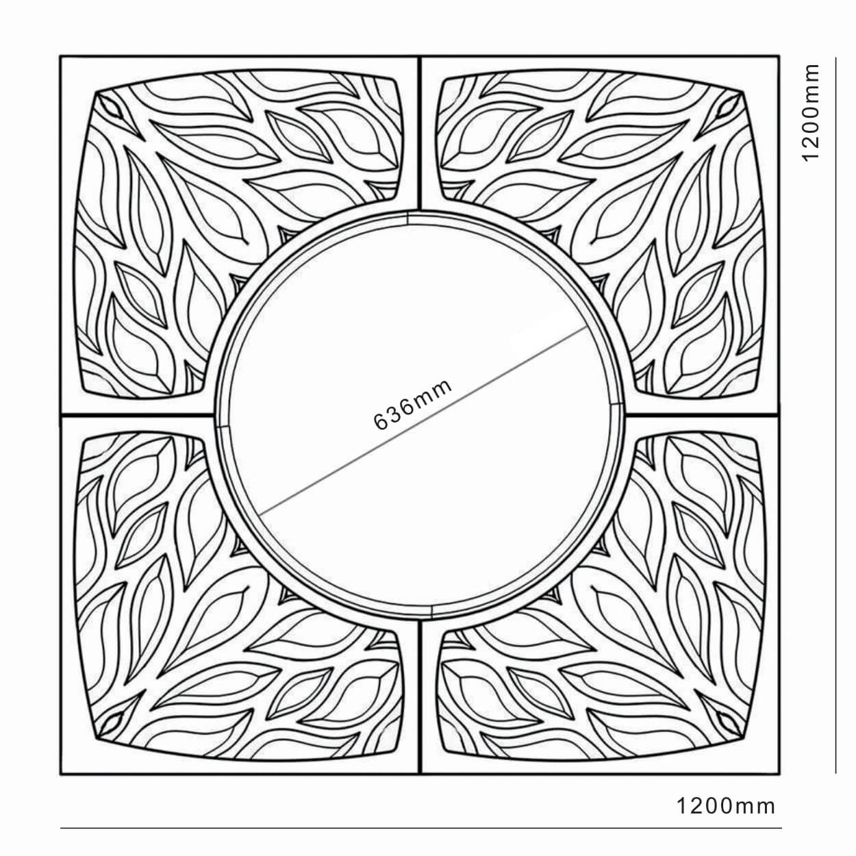 Приствольная решетка для дерева ZKING CRUST 1.2х1.2м Черная в Истре фото
