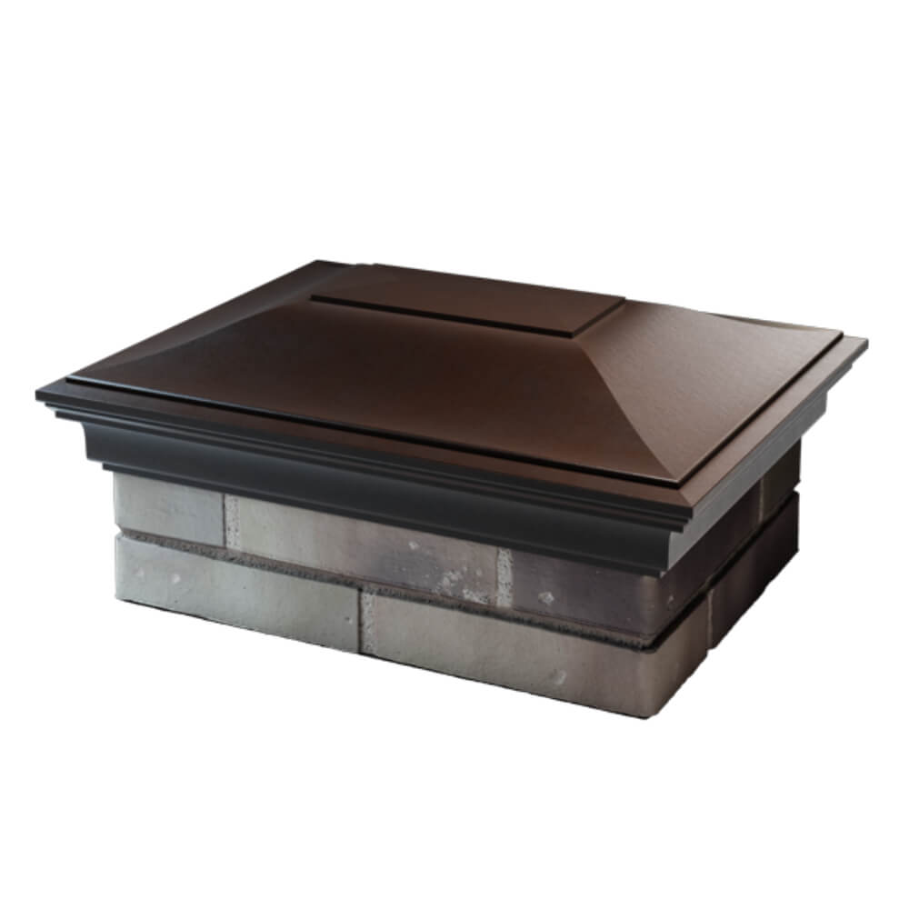 Колпак Zking Монблан Коричневый на столб 2х1.5 кирпича (515х385мм) в Истре фото