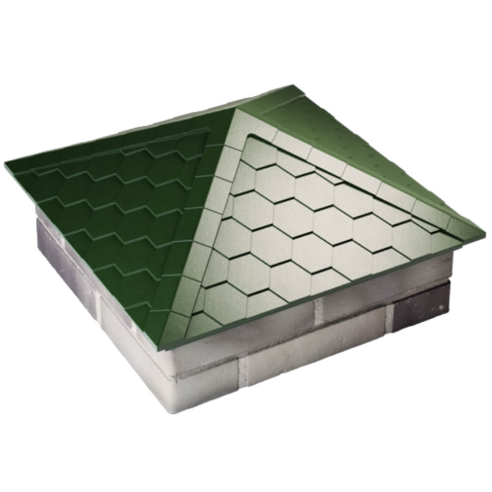 Колпак Zking Эверест Зеленый на столб 2х2 кирпича (535х535мм) Истра фото