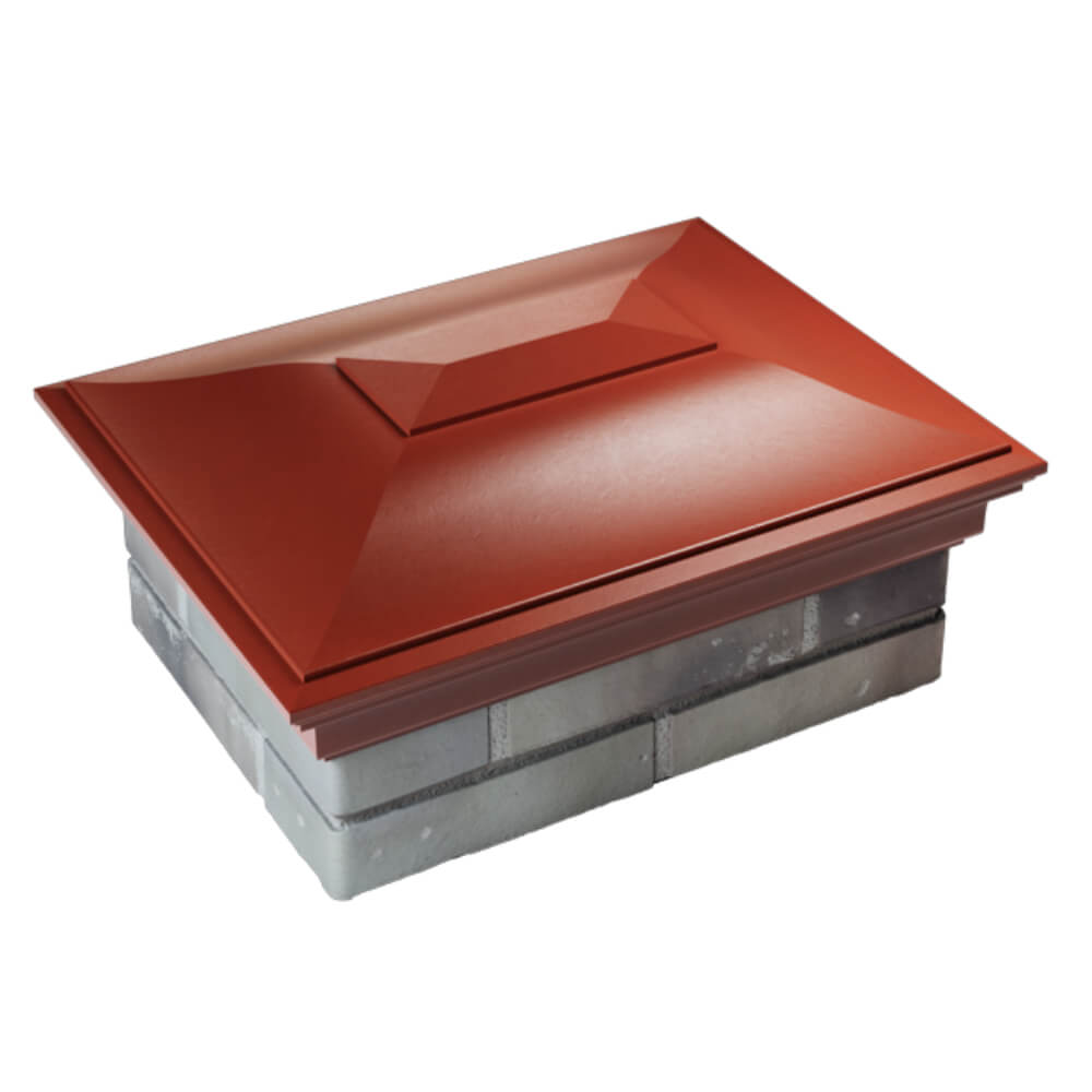 Колпак Zking Монблан Красный на столб 2х1.5 кирпича (515х385мм) Истра фото