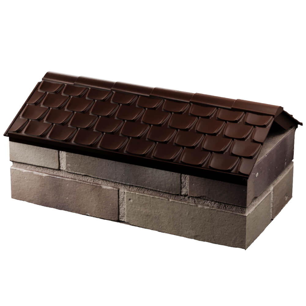 Парапет Zking Эльбрус Коричневый с посадкой на 1 кирпич (255мм) в Истре фото