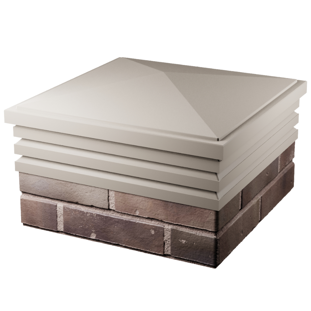 Колпак Zking Бона ХайТек Бежевый на столб 2х2 кирпича (513х513мм) в Истре фото