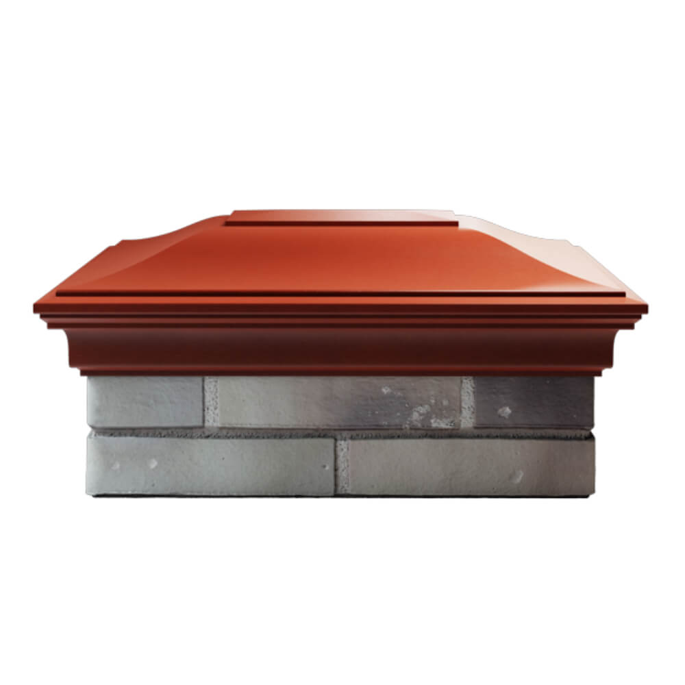 Колпак Zking Монблан Красный на столб 2х1.5 кирпича (515х385мм) в Истре фото