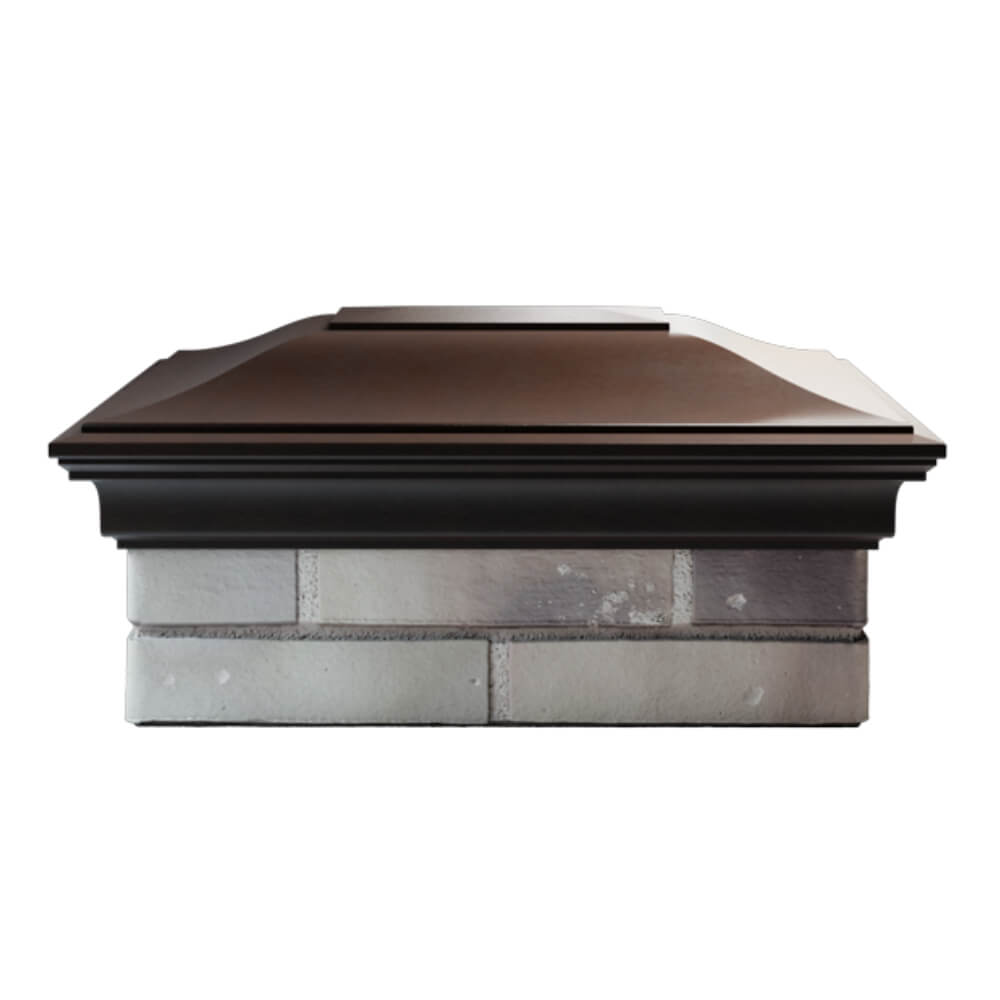 Колпак Zking Монблан Коричневый на столб 2х1.5 кирпича (515х385мм) в Истре фото