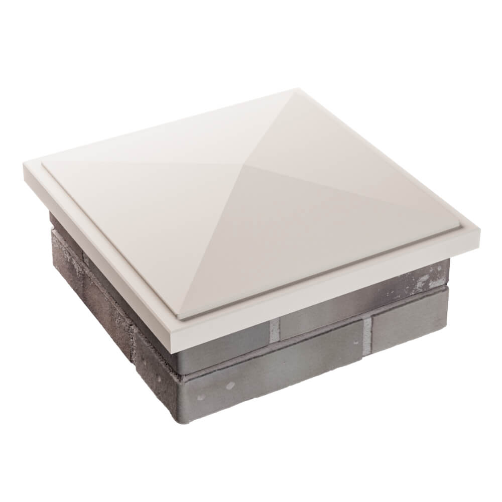 Колпак Zking БонаМоно Бежевый на столб 1.5х1.5 кирпича (385х385, 400х400мм) в Истре фото