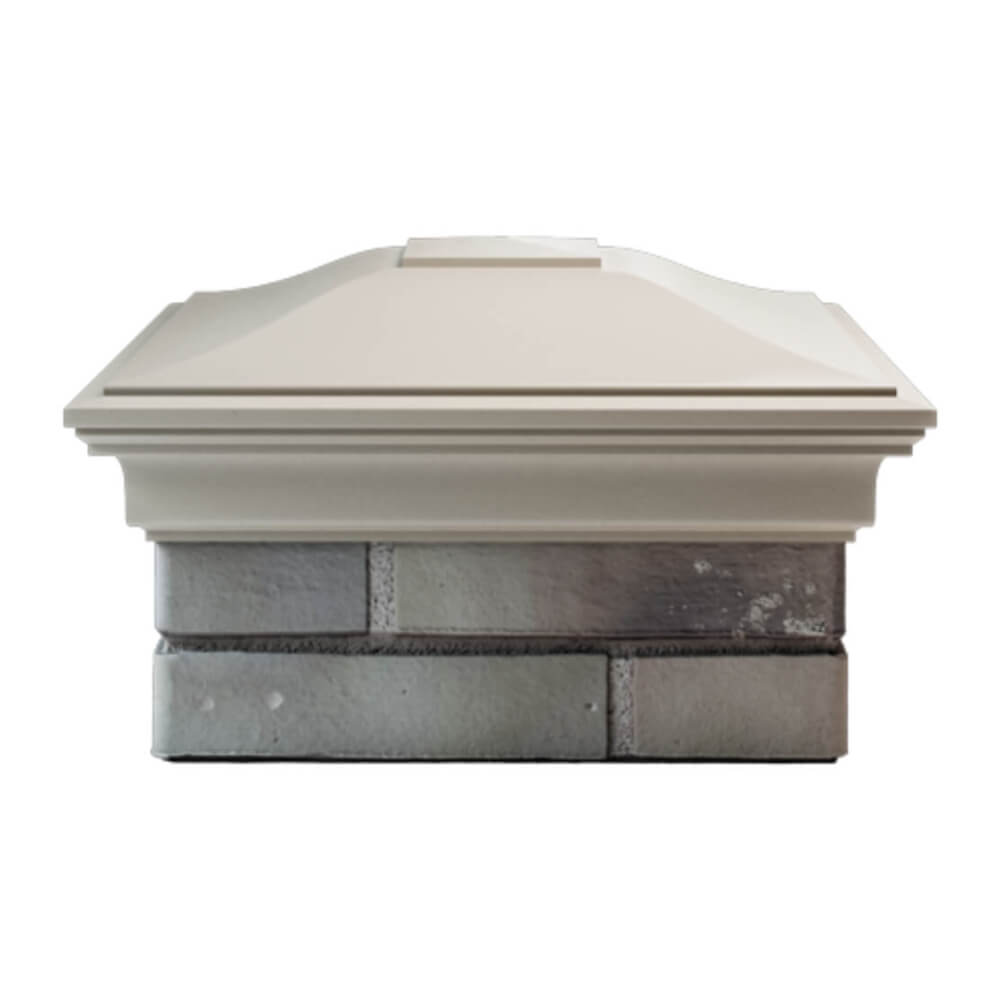 Колпак Zking Монблан Бежевый на столб 1.5х1.5 еврокирпича 0.7НФ (355х355мм) Истра фото