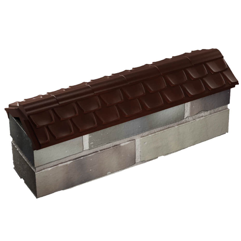 Парапет Zking Эльбрус Коричневый с посадкой на 0.5 кирпича (130мм) в Истре фото