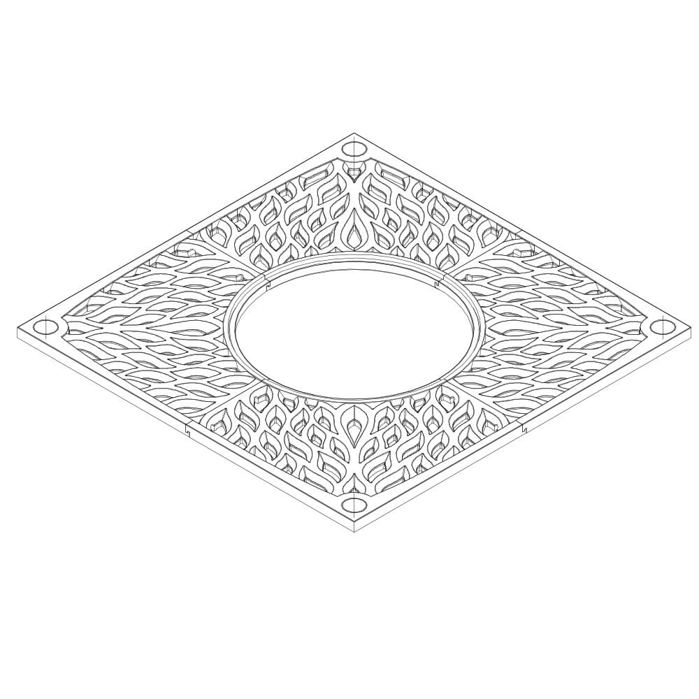 Приствольная решетка для дерева ZKING CRUST 2х2м Черная в Истре фото