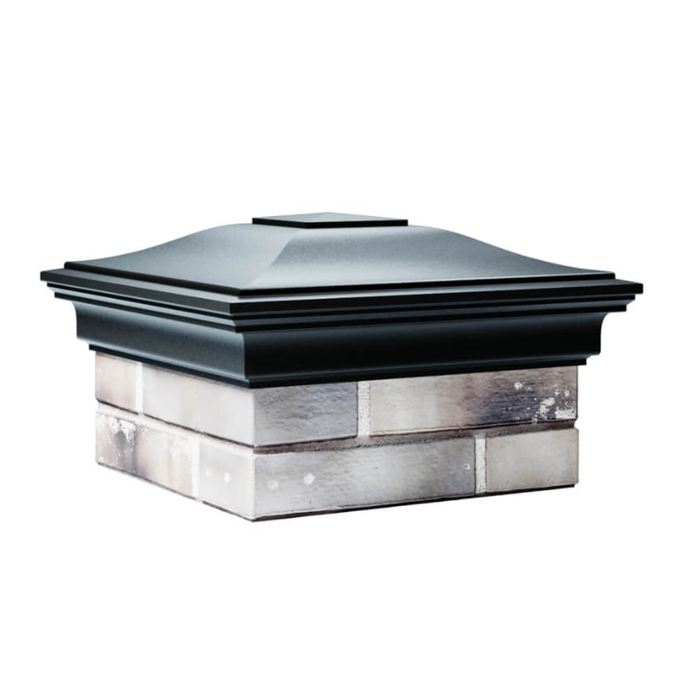 Колпак Zking Монблан Черный на столб 1.5х1.5 еврокирпича 0.7НФ (355х355мм) в Истре фото