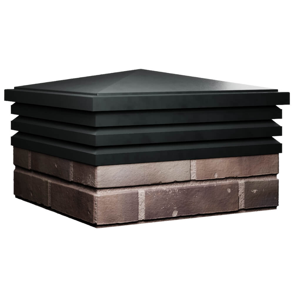 Колпак Zking Бона ХайТек Черный на столб 2х2 кирпича (513х513мм) в Истре фото