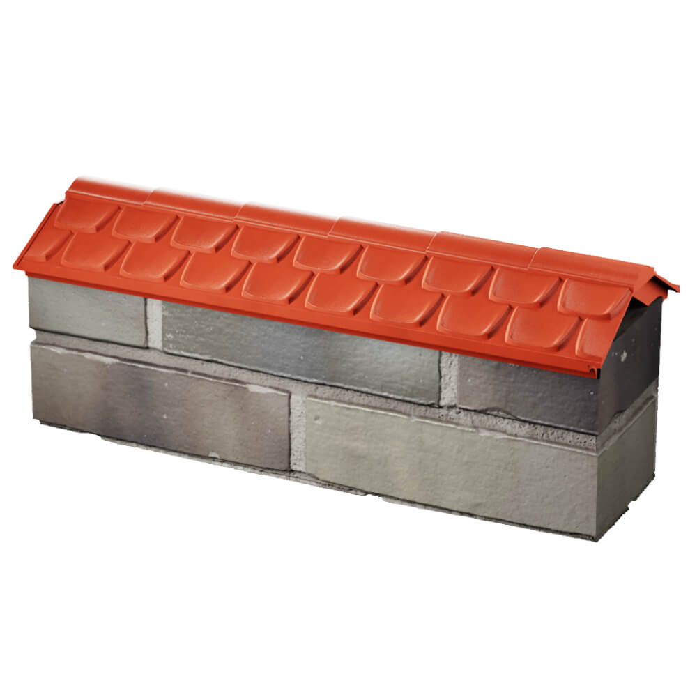 Парапет Zking Эльбрус Красный с посадкой на 0.5 кирпича (130мм) в Истре фото