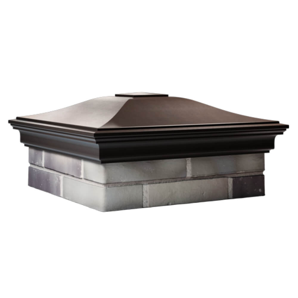 Колпак Zking Монблан Коричневый на столб 2х2 кирпича (515х515мм) в Истре фото