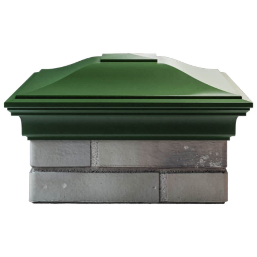Колпак Zking Монблан Зеленый на столб 1.5х1.5 кирпича (385х385мм) Истра фото