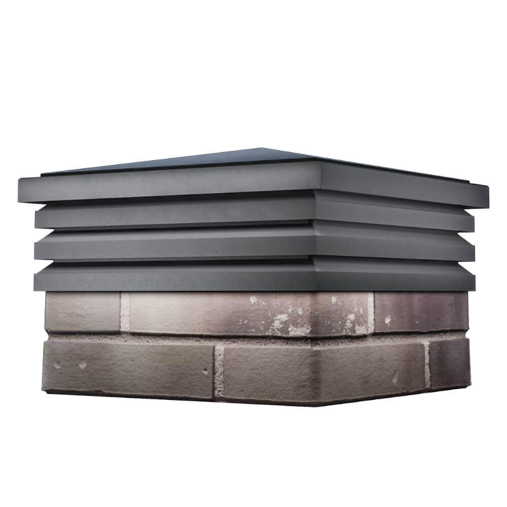 Колпак Zking Бона ХайТек Серый на столб 1.5х1.5 кирпича (385х385мм) в Истре фото