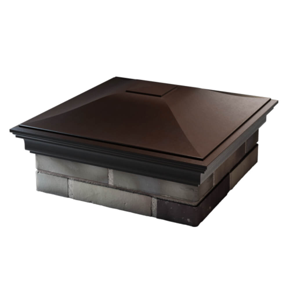 Колпак Zking Монблан Коричневый на столб 2х2 кирпича (515х515мм) в Истре фото