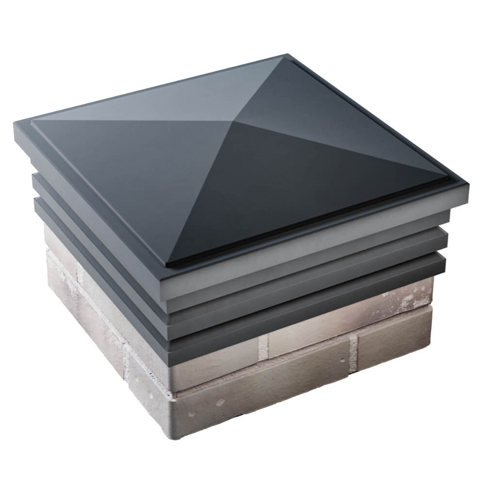 Колпак Zking Бона ХайТек Серый на столб 1.5х1.5 кирпича (385х385мм) в Истре фото