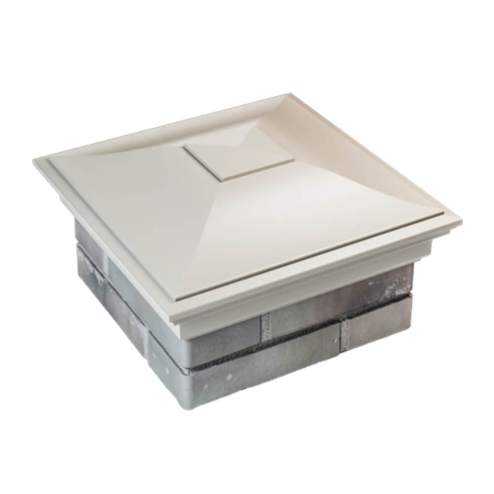 Колпак Zking Монблан Бежевый на столб 1.5х1.5 еврокирпича 0.7НФ (355х355мм) в Истре фото