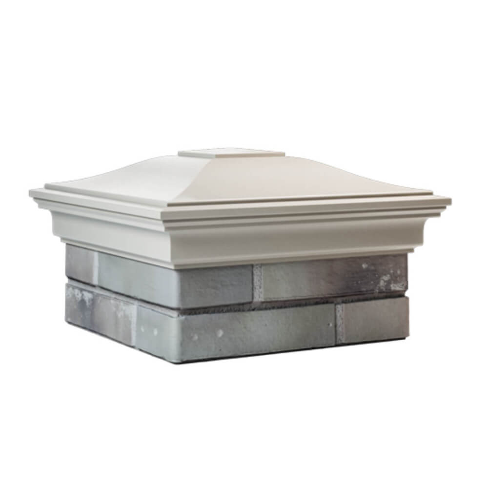 Колпак Zking Монблан Бежевый на столб 1.5х1.5 еврокирпича 0.7НФ (355х355мм) в Истре фото