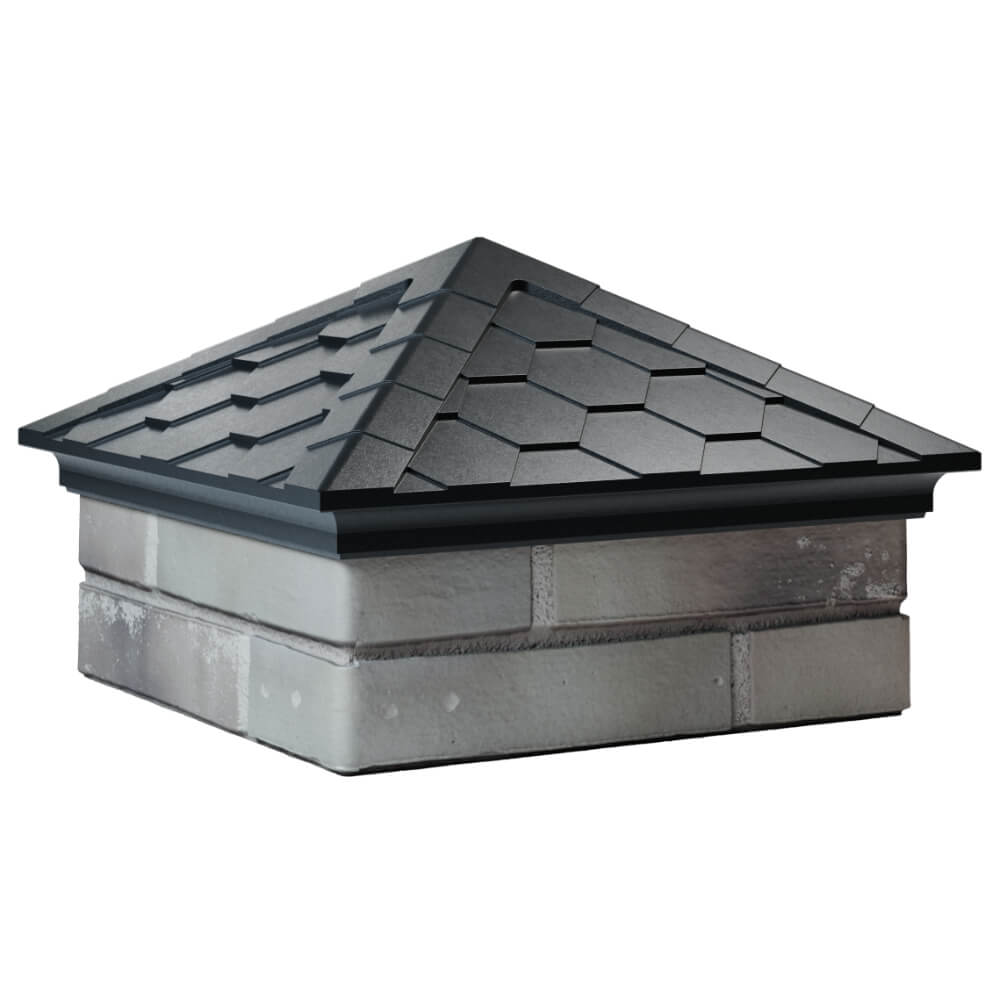 Колпак Zking Эверест Черный на столб 1.5х1.5 кирпича (390х390мм) в Истре фото