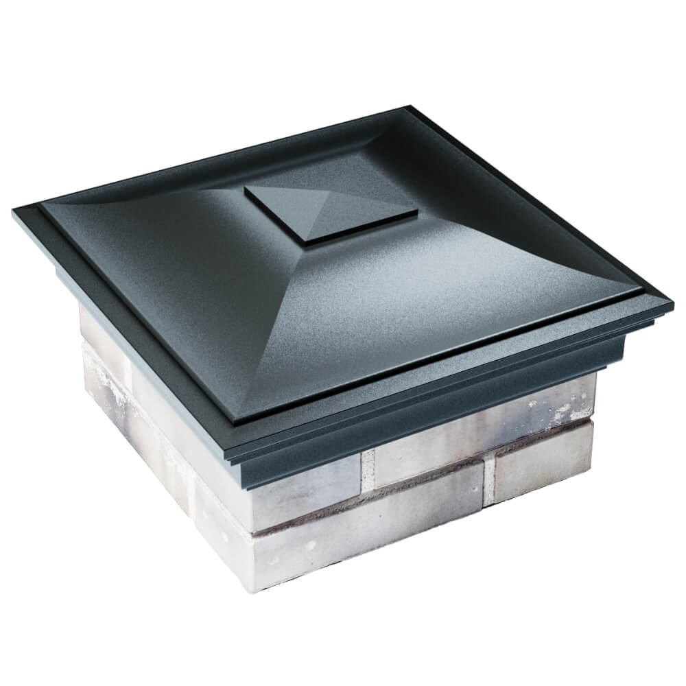 Колпак Zking Монблан Черный на столб 1.5х1.5 кирпича (385х385мм) в Истре фото