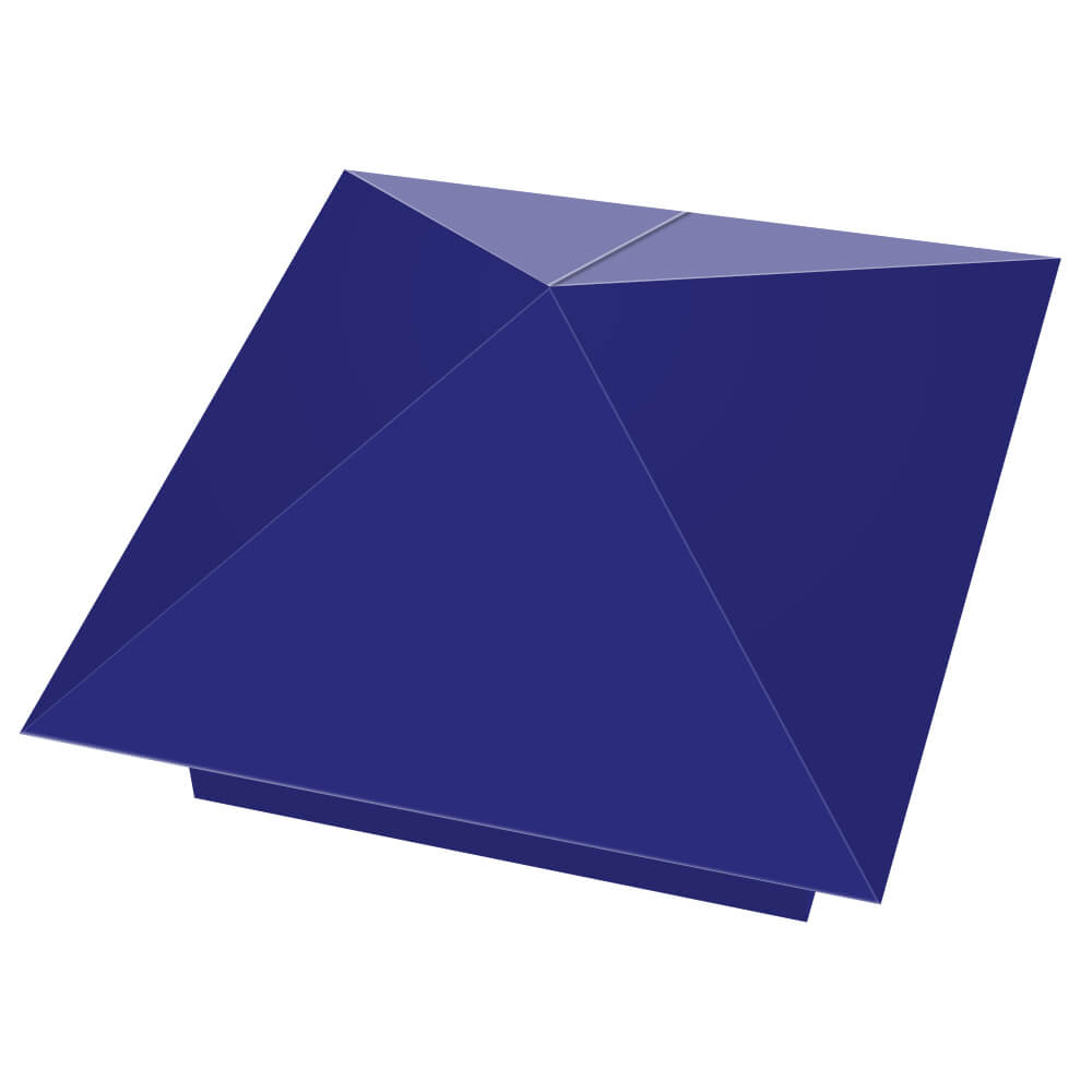 Колпак металлический 400х400мм RAL5002 Синий Ультрамарин заборный Истра фото