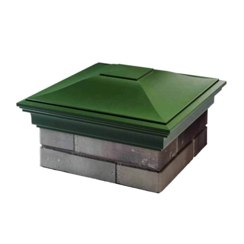 Колпак Zking Монблан Зеленый на столб 1.5х1.5 еврокирпича 0.7НФ (355х355мм) в Истре фото