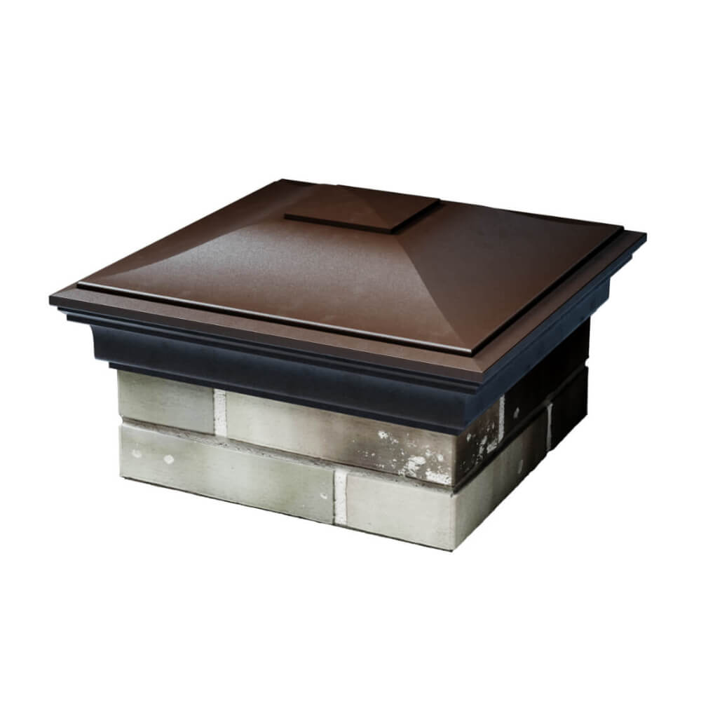 Колпак Zking Монблан Коричневый на столб 1.5х1.5 еврокирпича 0.7НФ (355х355мм) в Истре фото