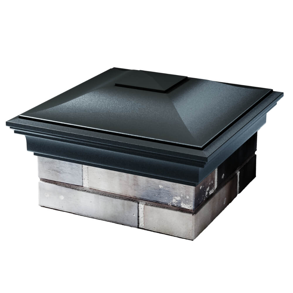 Колпак Zking Монблан Черный на столб 1.5х1.5 кирпича (385х385мм) в Истре фото