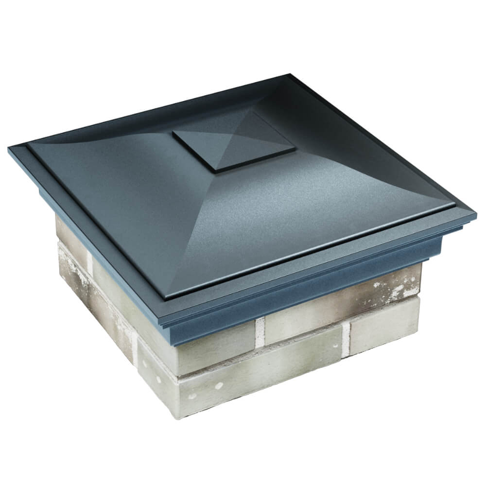 Колпак Zking Монблан Серый на столб 1.5х1.5 кирпича (385х385мм) в Истре фото