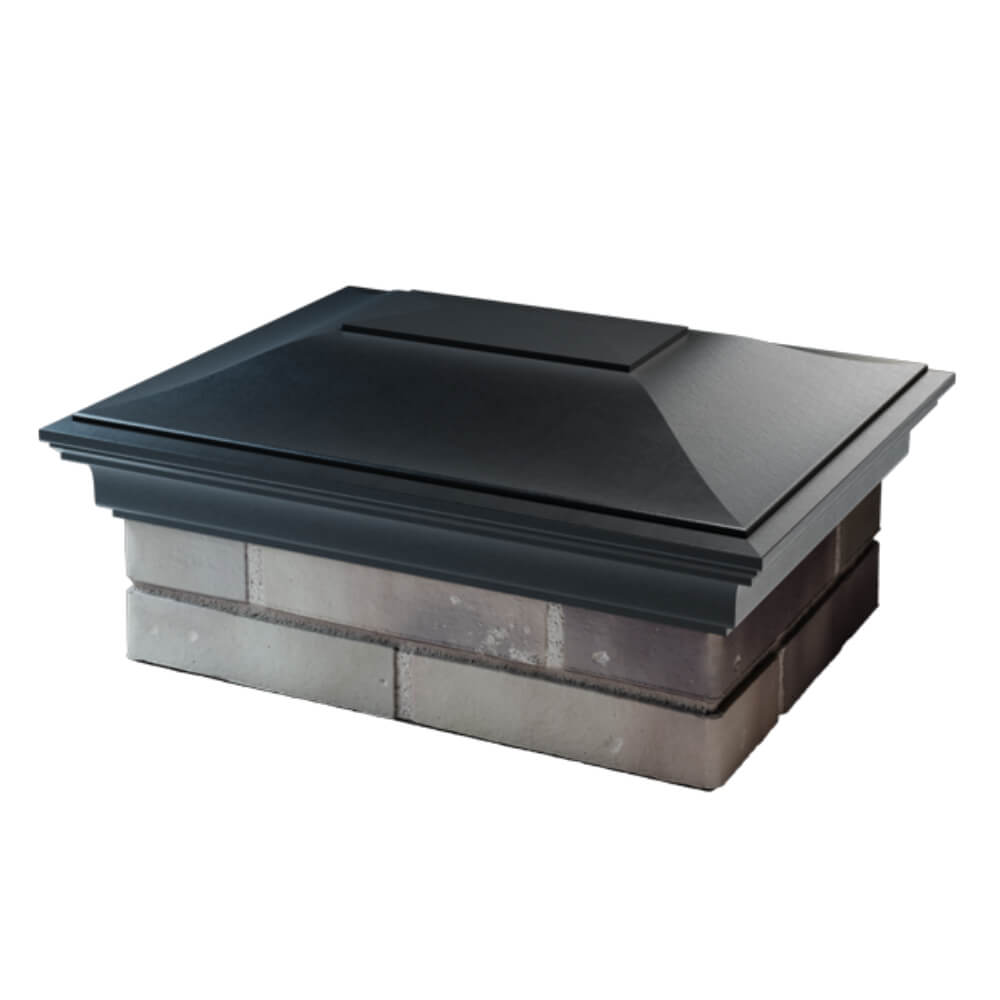 Колпак Zking Монблан Черный на столб 2х1.5 кирпича (515х385мм) в Истре фото