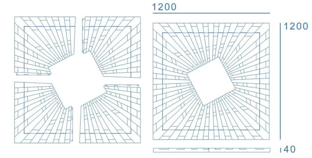 Приствольная решетка для дерева ZKING ATMOSPHERE 1.2х1.2м Серая в Истре фото