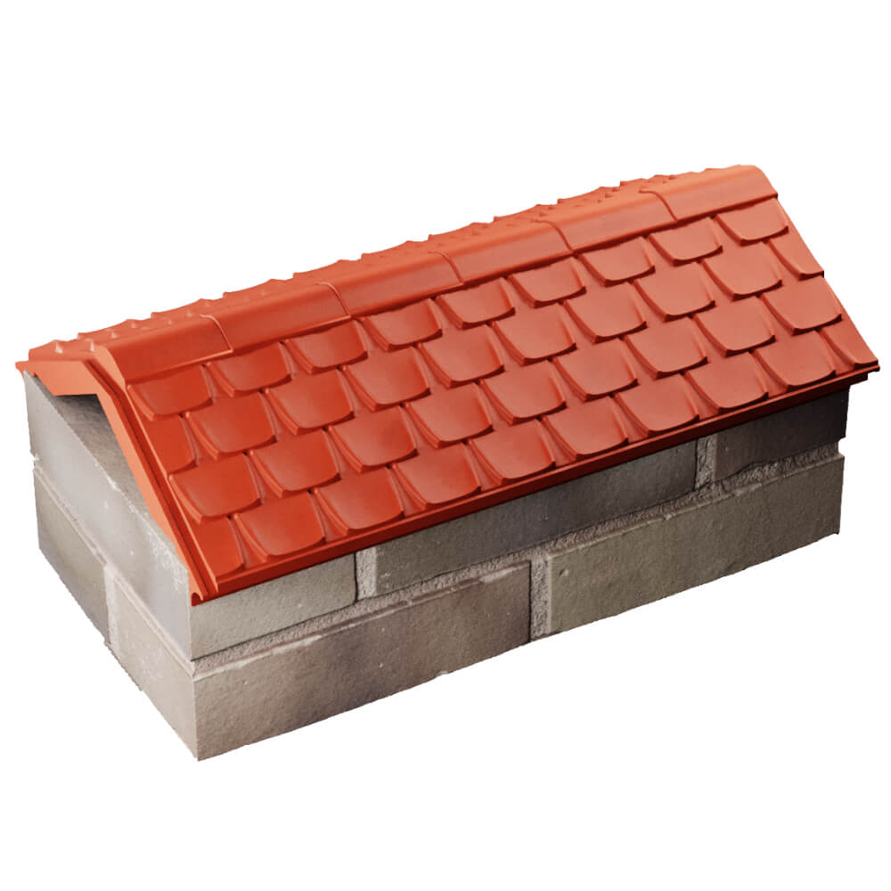 Парапет Zking Эльбрус Красный с посадкой на 1 кирпич (255мм) в Истре фото