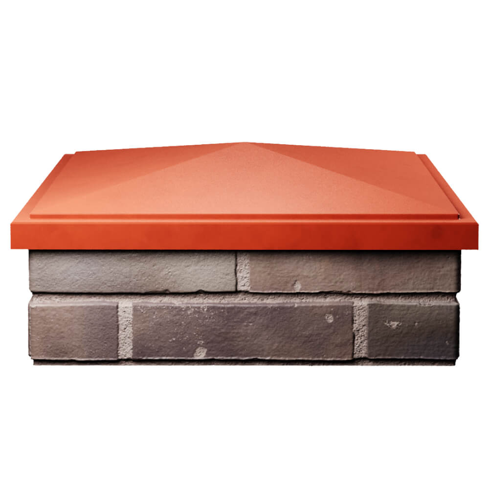 Колпак Zking БонаМоно Красный на столб 2х2 кирпича (515х515, 530х530мм) Истра фото