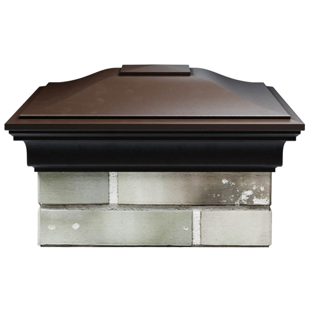 Колпак Zking Монблан Коричневый на столб 1.5х1.5 кирпича (385х385мм) Истра фото