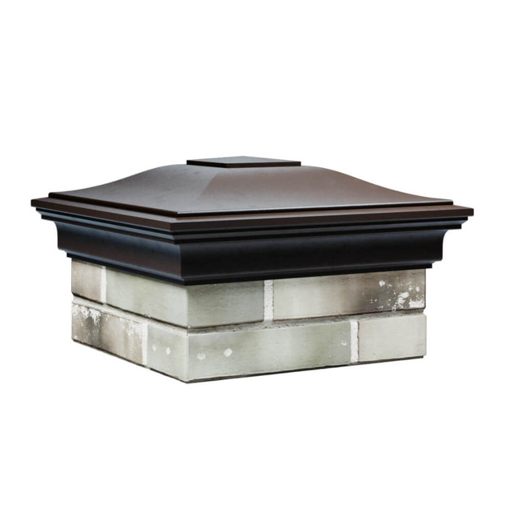 Колпак Zking Монблан Коричневый на столб 1.5х1.5 еврокирпича 0.7НФ (355х355мм) в Истре фото