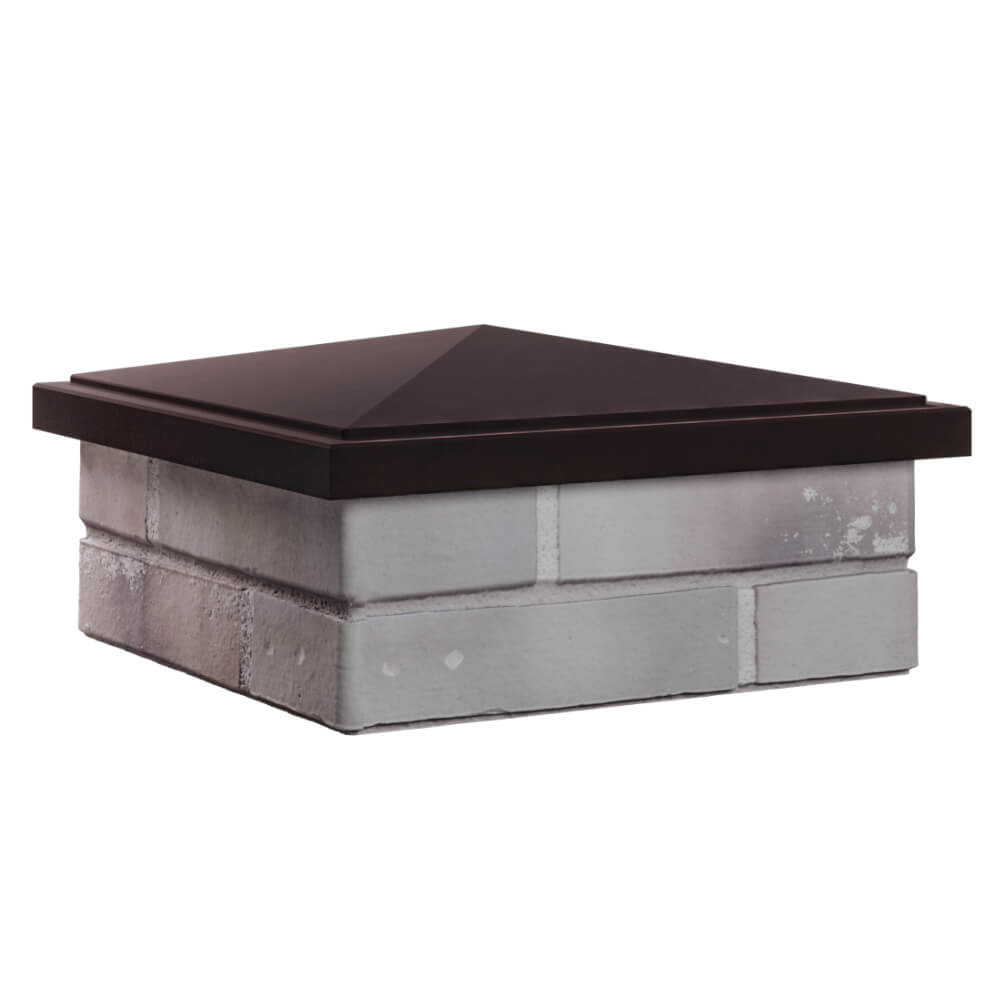 Колпак Zking БонаМоно Коричневый на столб 1.5х1.5 кирпича (385х385, 400х400мм) в Истре фото