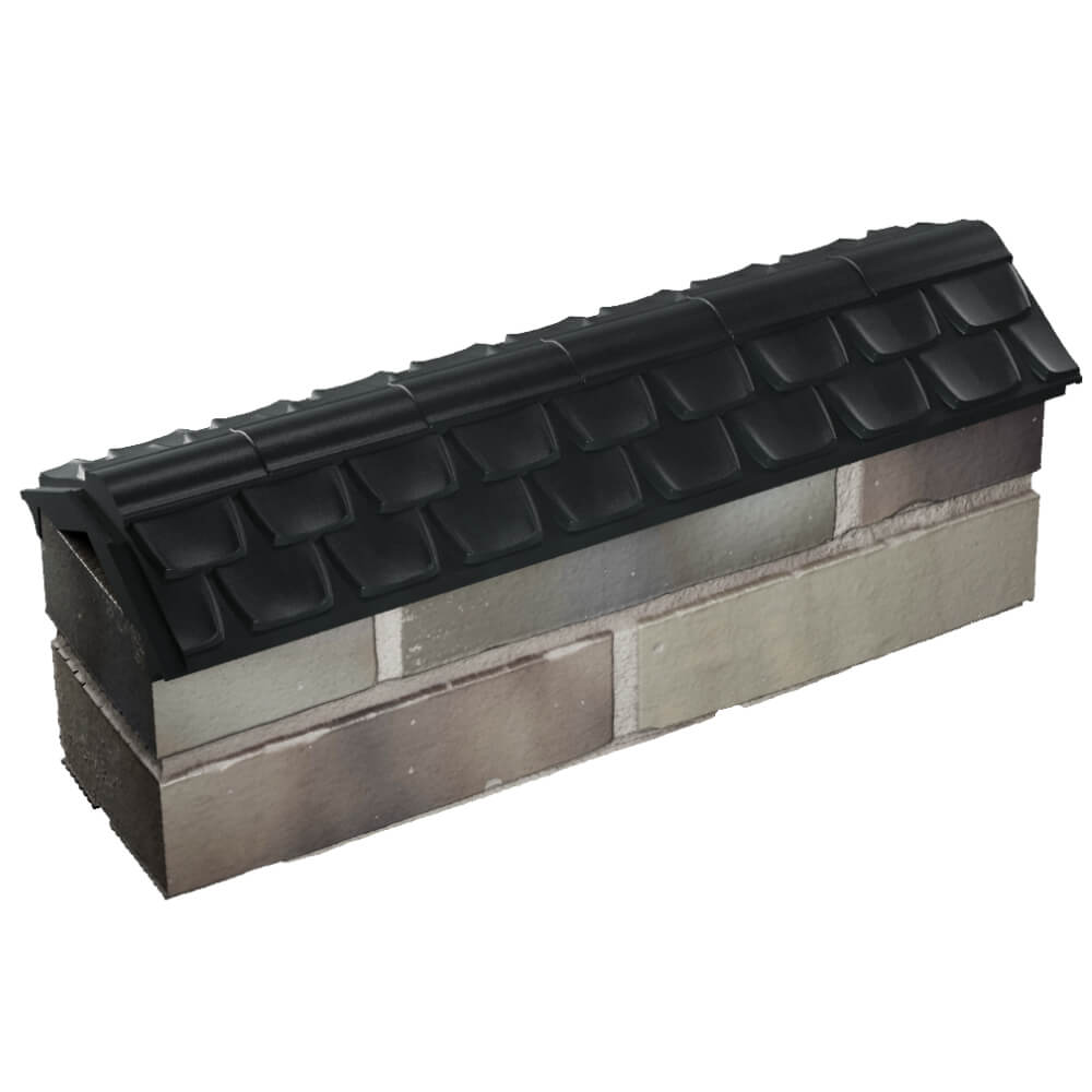 Парапет Zking Эльбрус Черный с посадкой на 0.5 кирпича (130мм) в Истре фото