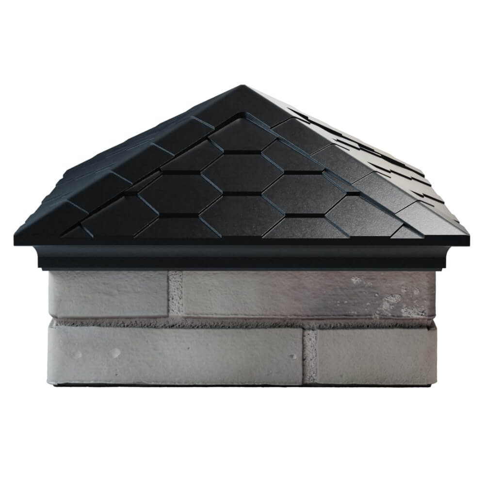 Колпак Zking Эверест Черный на столб 1.5х1.5 кирпича (390х390мм) Истра фото