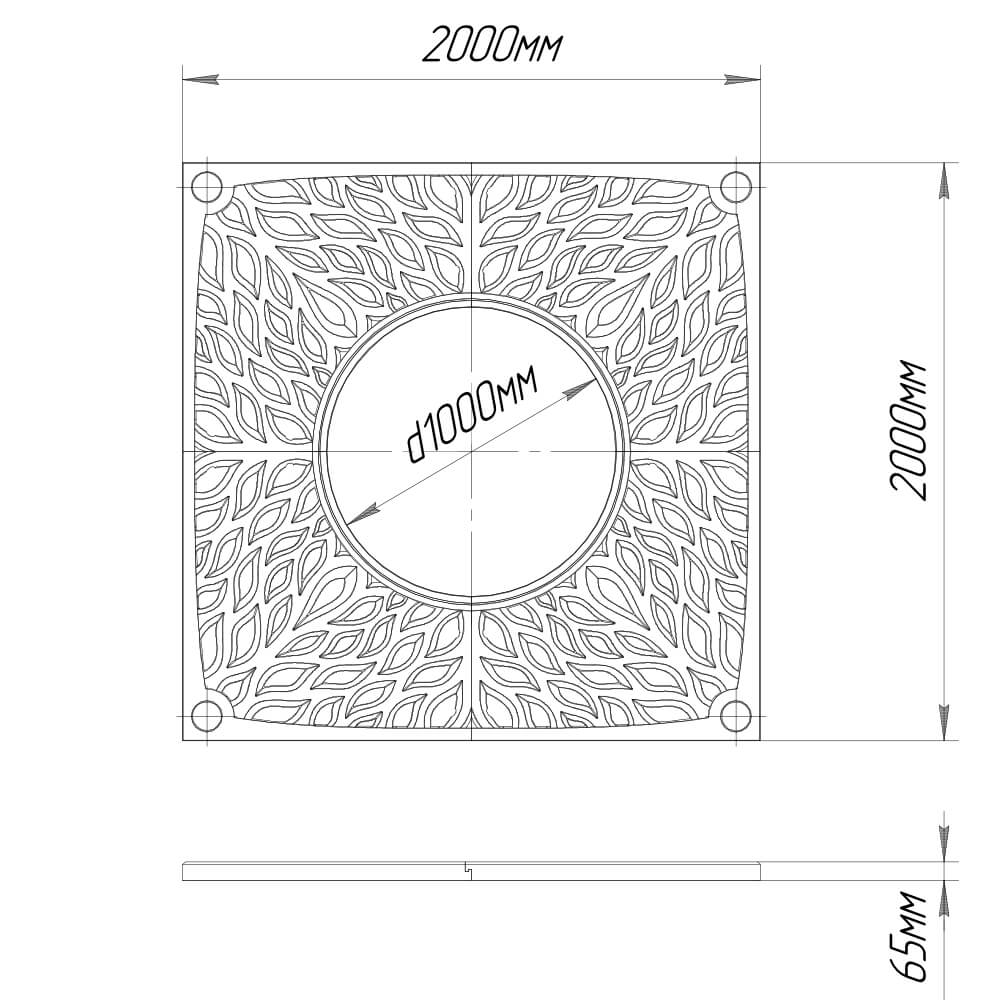 Приствольная решетка для дерева ZKING CRUST 2х2м Черная в Истре фото