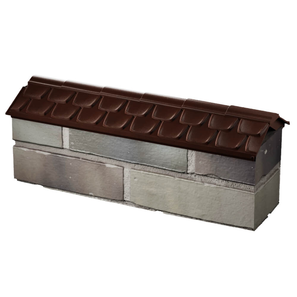 Парапет Zking Эльбрус Коричневый с посадкой на 0.5 кирпича (130мм) в Истре фото