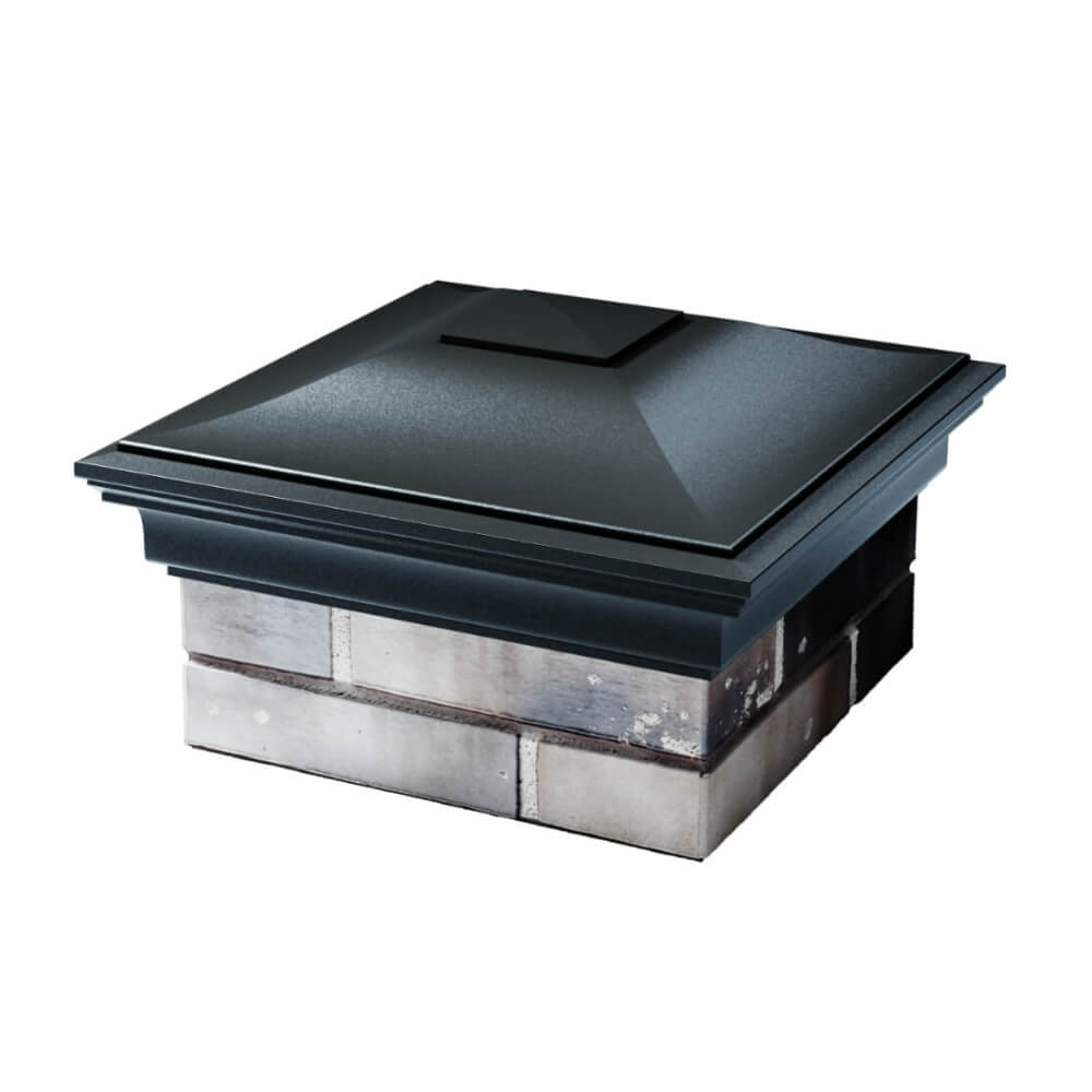 Колпак Zking Монблан Черный на столб 1.5х1.5 еврокирпича 0.7НФ (355х355мм) в Истре фото