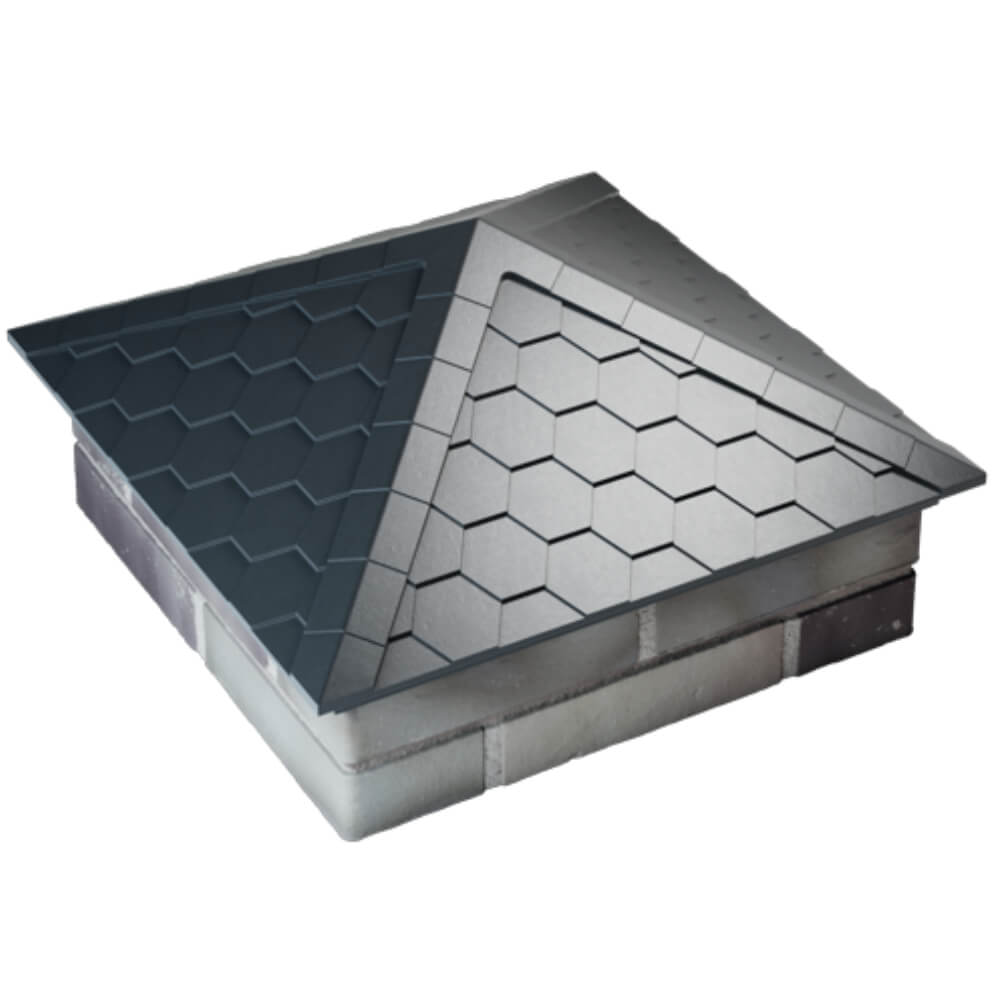 Колпак Zking Эверест Серый на столб 2х2 кирпича (535х535мм) Истра фото