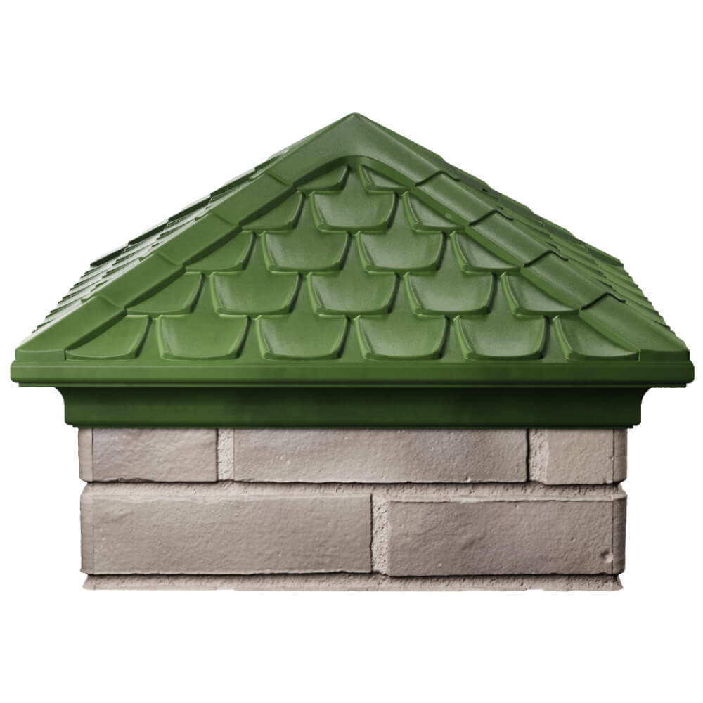 Колпак Zking Эльбрус Зеленый на столб 1.5х1.5 кирпича (385х385мм) Истра фото