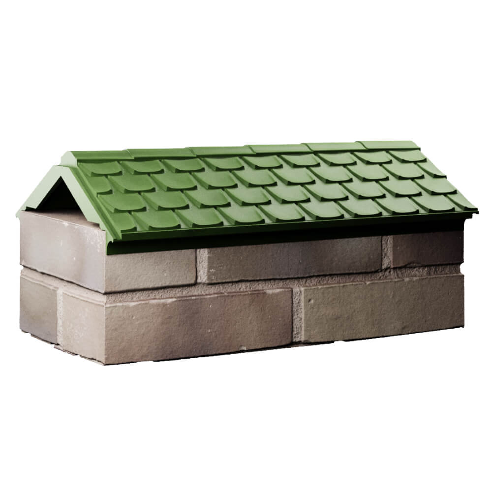 Парапет Zking Эльбрус Зеленый с посадкой на 1 кирпич (255мм) Истра фото