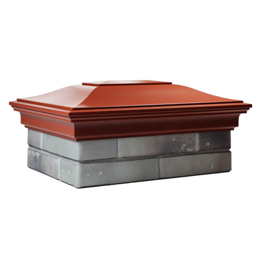 Колпак Zking Монблан Красный на столб 2х1.5 кирпича (515х385мм) в Истре фото