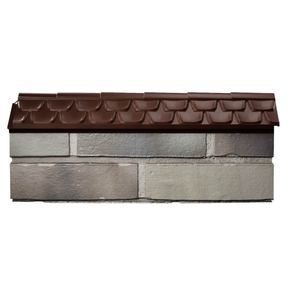 Парапет Zking Эльбрус Коричневый с посадкой на 0.5 кирпича (130мм) в Истре фото