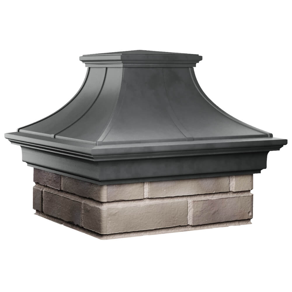 Колпак Zking Монблан Премиум Серый на столб 1.5х1.5 кирпича (385х385мм) в Истре фото