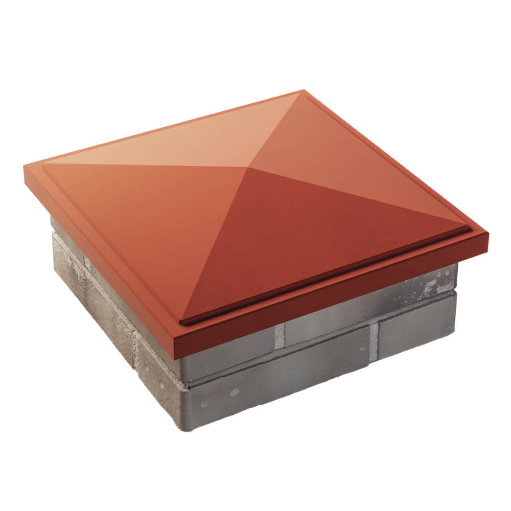 Колпак Zking БонаМоно Красный на столб 1.5х1.5 кирпича (385х385, 400х400мм) в Истре фото